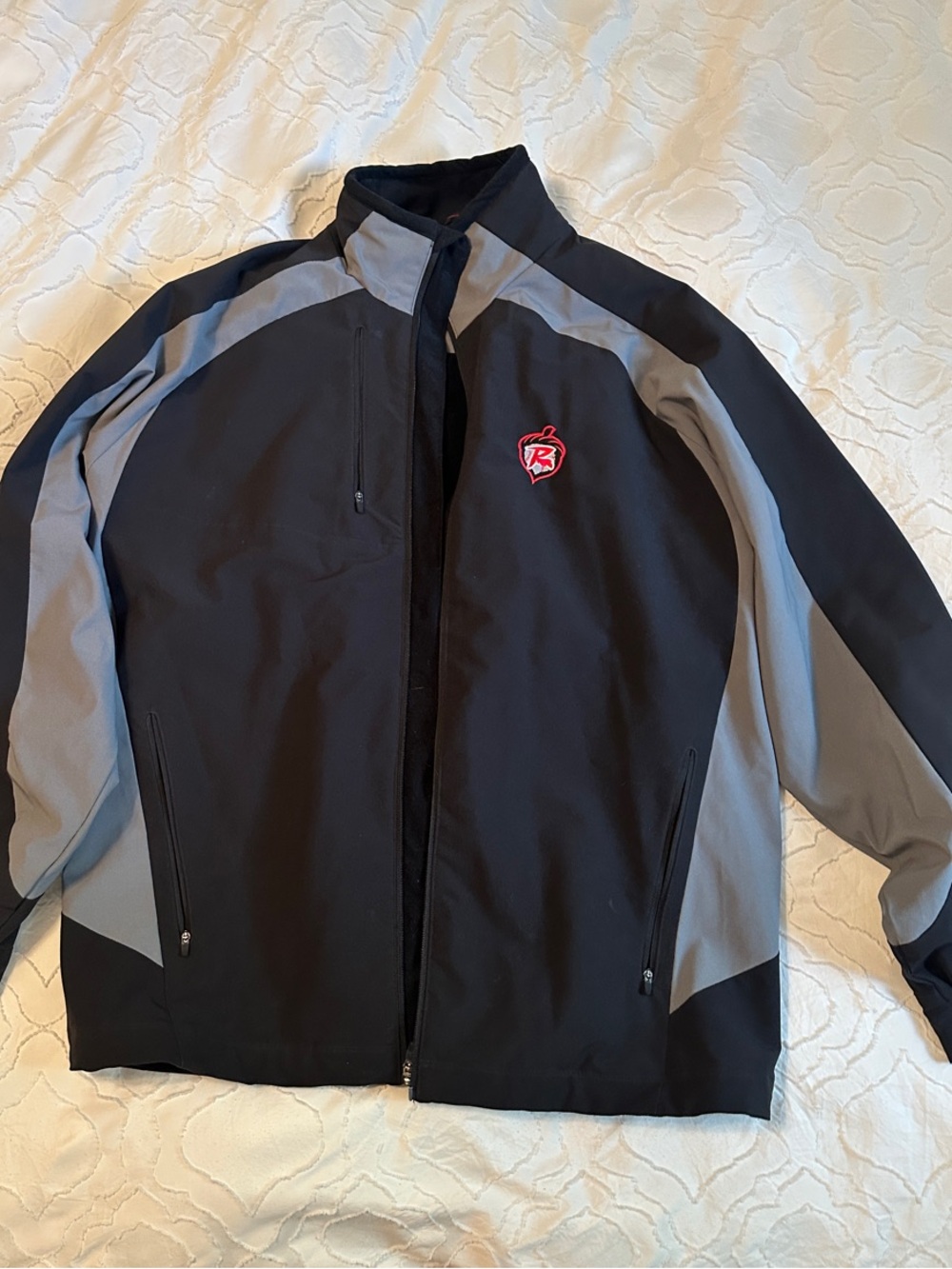 Men's Black & Gray Softshell Jacket -Richmond Flying Squirrels